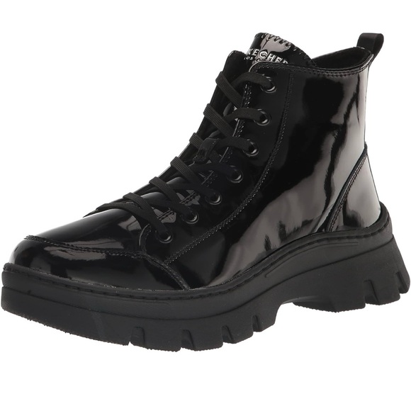 New Skechers Roadies Sneaker Black Boots - Rare Limited Edition Surge Patent Ave - Picture 14 of 16